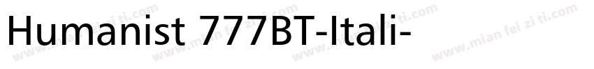 Humanist 777BT-Itali字体转换